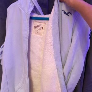 Hollister fuzzy zip down